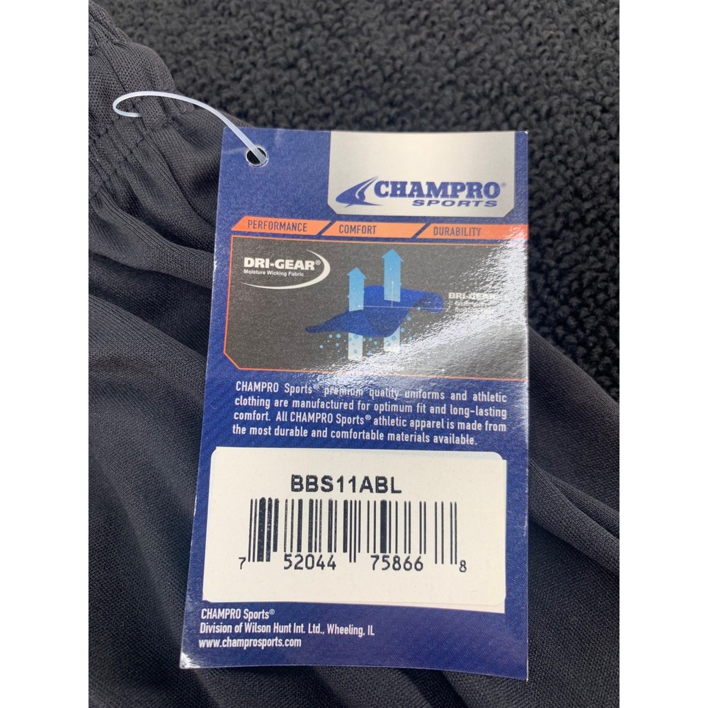 CHAMP PRO SPORTS ADULT L Black Dri Gear Moisture Wicking Athletic Shorts Men‎ - Picture 5 of 6